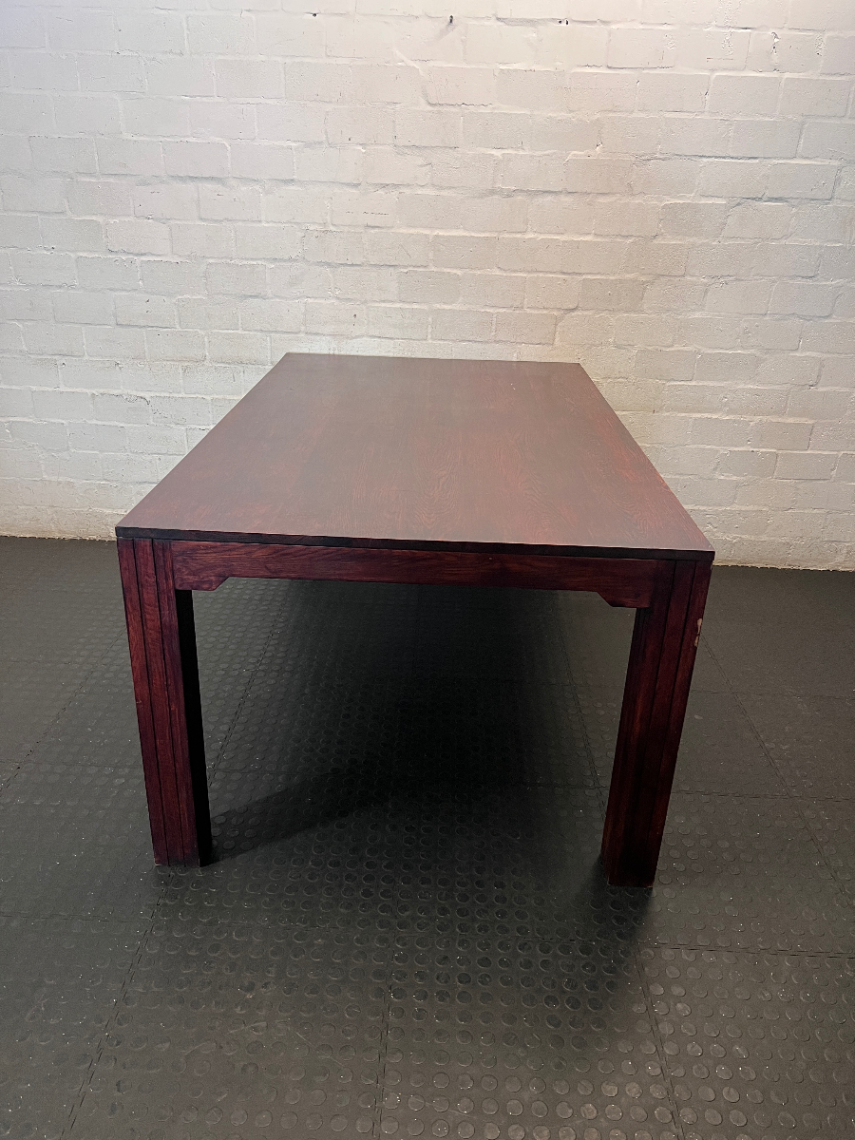Solid Wood Dining Table in Rich Dark Stain - 2ndhandwarehouse.com