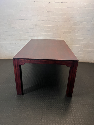 Solid Wood Dining Table in Rich Dark Stain - 2ndhandwarehouse.com