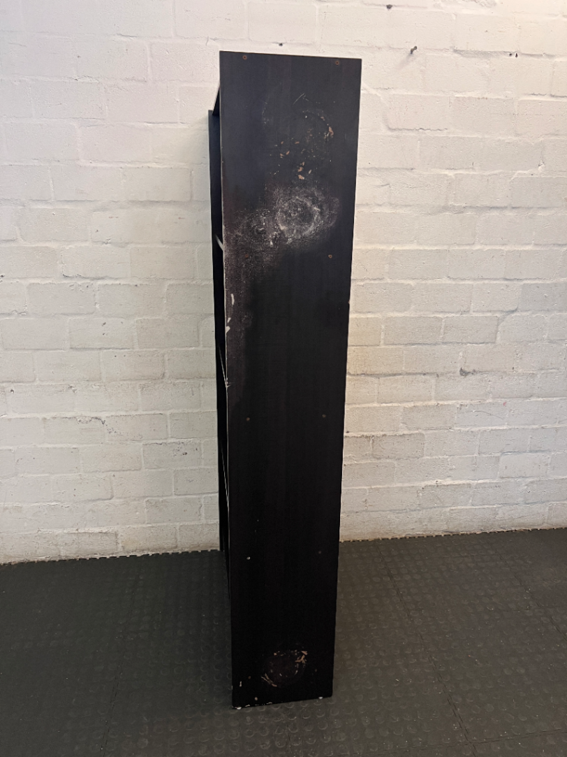 Dark Brown Wood 8-Compartment Bookshelf - Wear on Edges - 2ndhandwarehouse.com