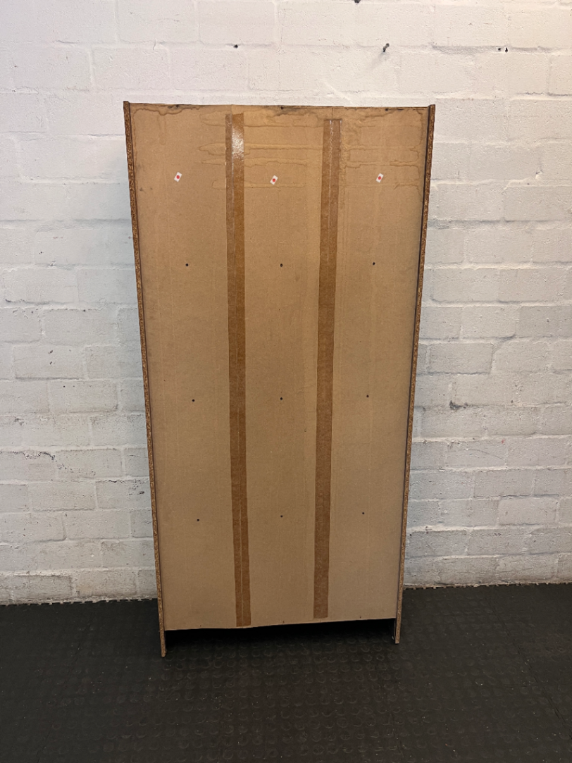Dark Brown Wood 8-Compartment Bookshelf - Wear on Edges - 2ndhandwarehouse.com
