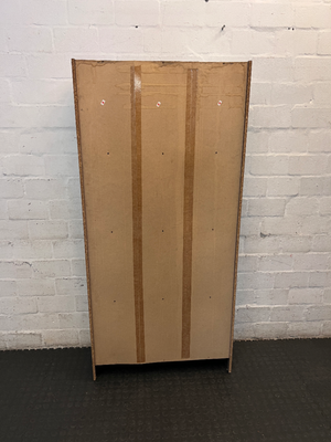Dark Brown Wood 8-Compartment Bookshelf - Wear on Edges - 2ndhandwarehouse.com