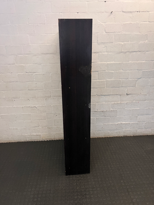 Dark Brown Wood 8-Compartment Bookshelf - Wear on Edges - 2ndhandwarehouse.com