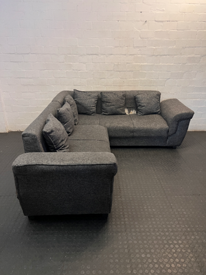 Dark Grey Fabric 2 Seater Couch with Matching Cushions - Minor Damage - 2ndhandwarehouse.com