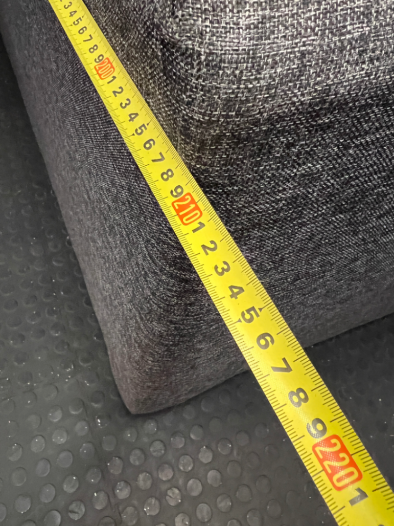 Dark Grey Fabric 2 Seater Couch with Matching Cushions - Minor Damage - 2ndhandwarehouse.com