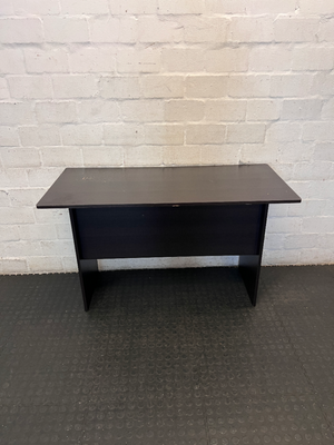 Modern Dark Wood-Look Office Desk with Two Drawers - 2ndhandwarehouse.com