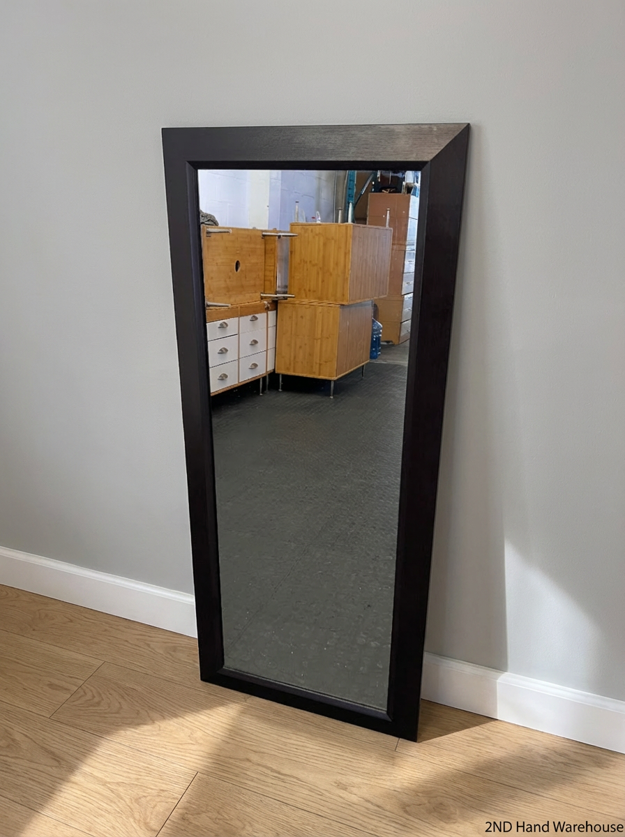 Elegant Charcoal Framed Wall Mirror