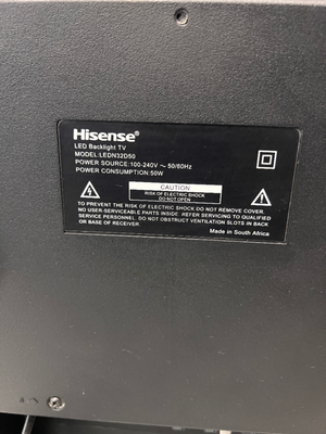 32-Inch Hisense TV — No Remote or Legs, Cannot Adjust Volume - 2ndhandwarehouse.com