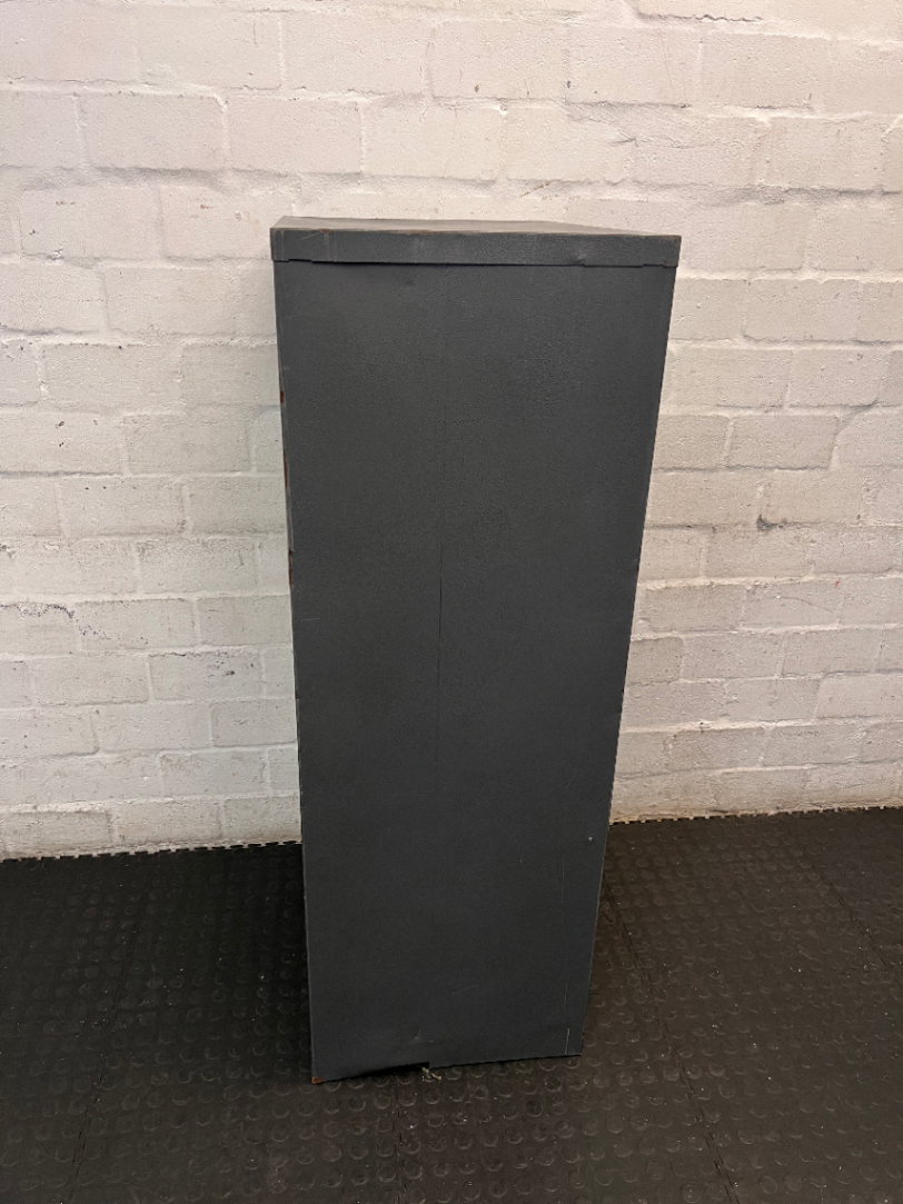 Industrial 4-Drawer Metal Filing Cabinet in Two-Tone Grey - 2ndhandwarehouse.com