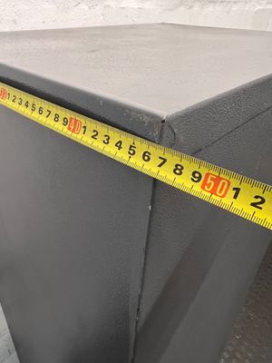 Industrial 4-Drawer Metal Filing Cabinet in Two-Tone Grey - 2ndhandwarehouse.com