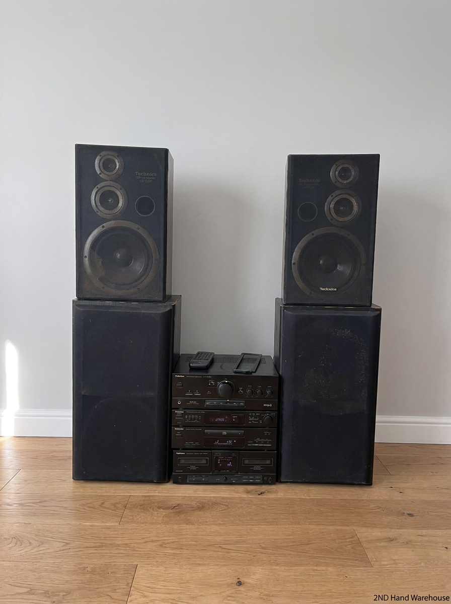 Technics Component Sound System with Four Speakers — Clean and Tested - 2ndhandwarehouse.com
