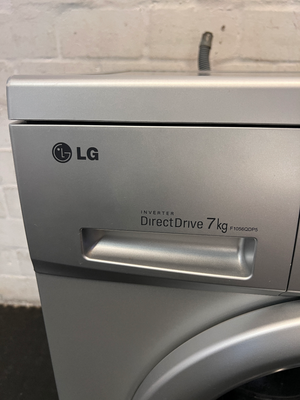 LG 7kg Front Loader Washing Machine in Silver — Good Working Order with Minor Scratches - 2ndhandwarehouse.com