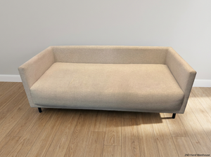 Modern Neutral Woven 2 Seater Couch — Well Used and In Fair C - 2ndhandwarehouse.com