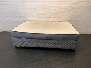Truform Double Bed Base Set in Grey — Normal Wear on Mattress T - 2ndhandwarehouse.com