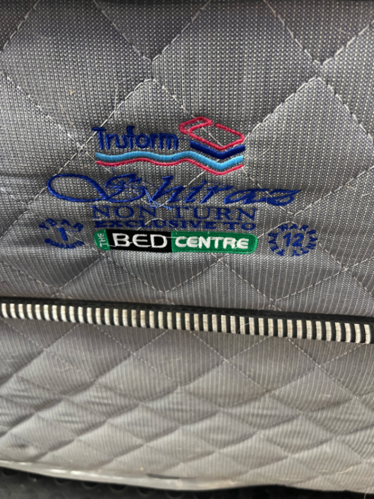 Truform Double Bed Base Set in Grey — Normal Wear on Mattress T - 2ndhandwarehouse.com