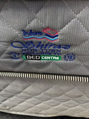 Truform Double Bed Base Set in Grey — Normal Wear on Mattress T - 2ndhandwarehouse.com