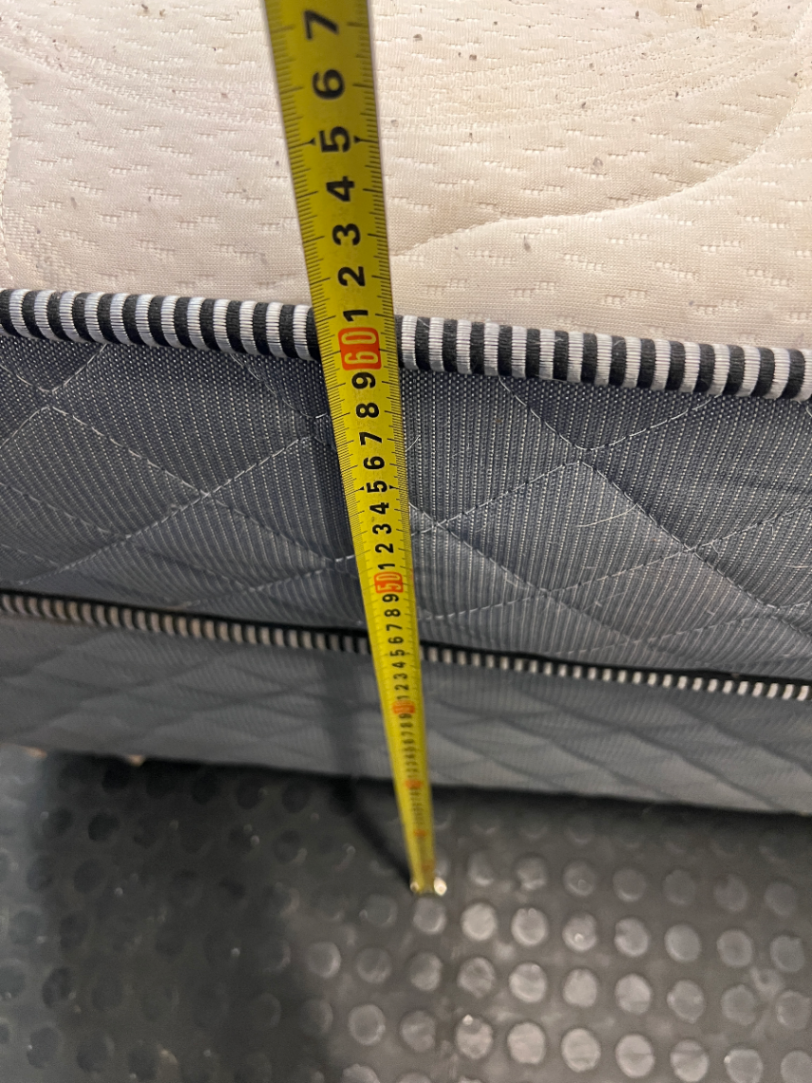 Truform Double Bed Base Set in Grey — Normal Wear on Mattress T - 2ndhandwarehouse.com