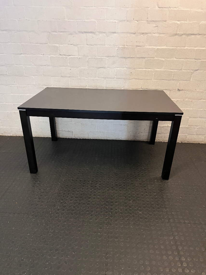 Modern Black Rectangular Dining Table - 2ndhandwarehouse.com