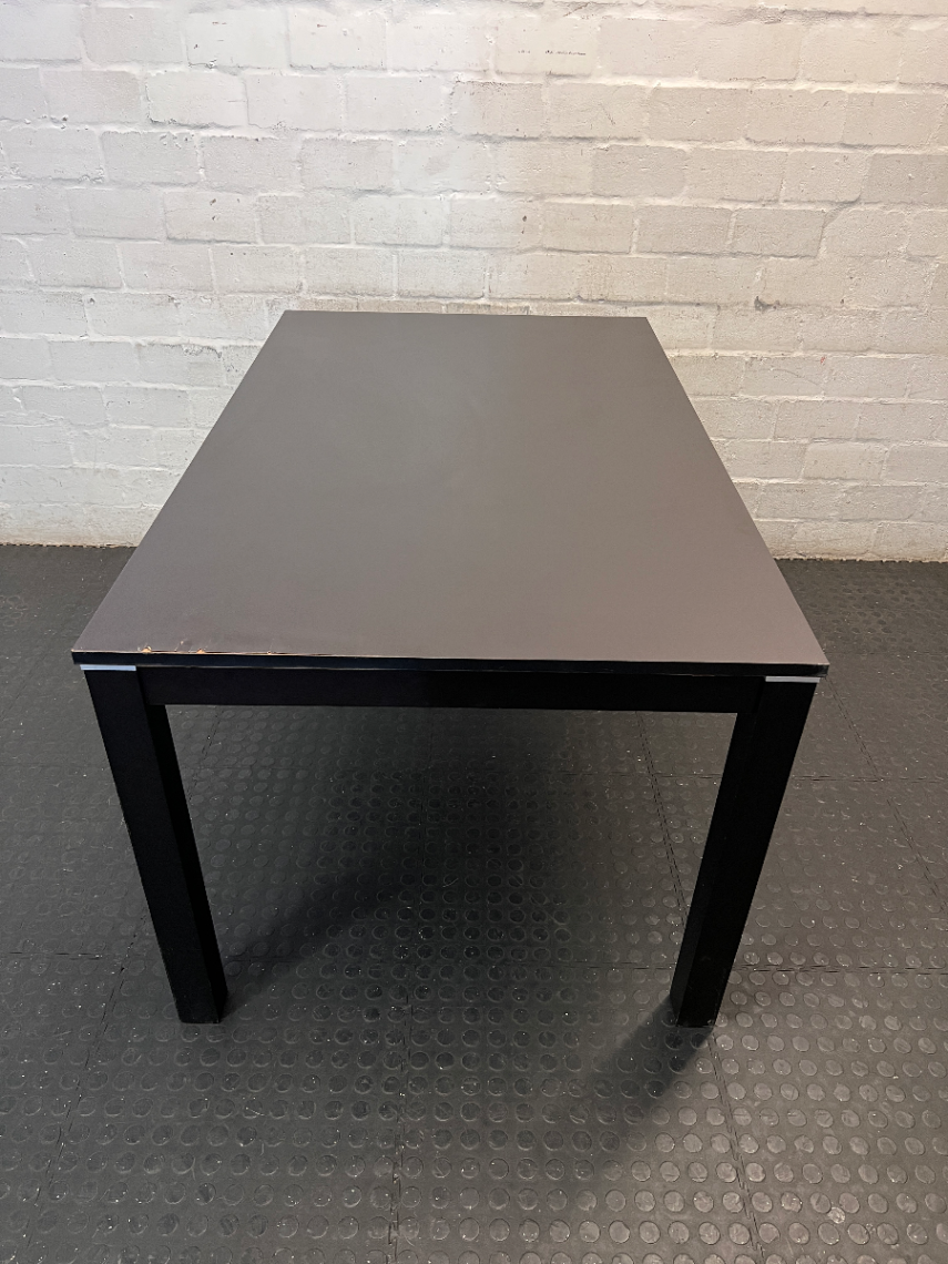 Modern Black Rectangular Dining Table - 2ndhandwarehouse.com