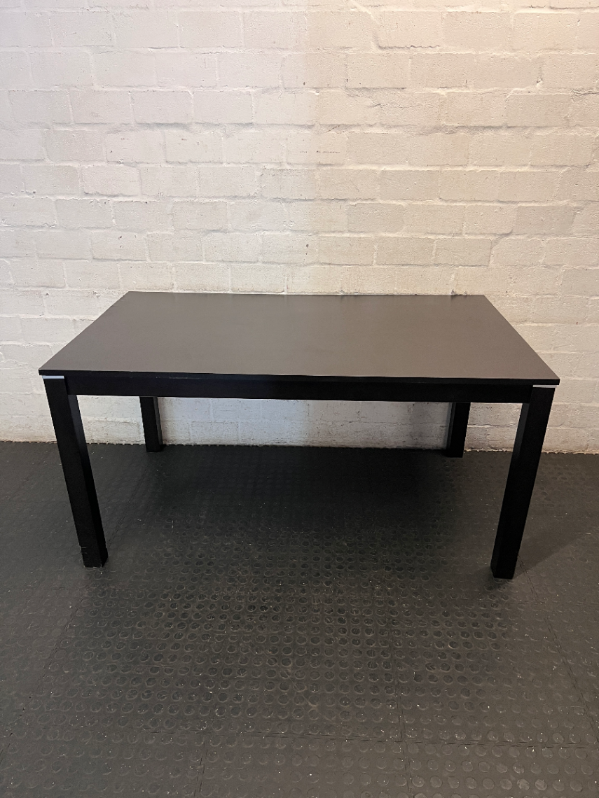 Modern Black Rectangular Dining Table - 2ndhandwarehouse.com