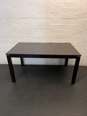 Modern Black Rectangular Dining Table - 2ndhandwarehouse.com