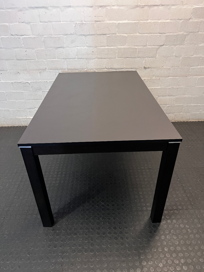 Modern Black Rectangular Dining Table - 2ndhandwarehouse.com