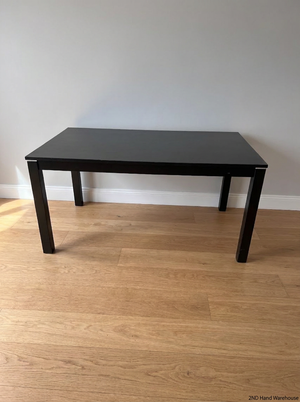 Modern Black Rectangular Dining Table - 2ndhandwarehouse.com