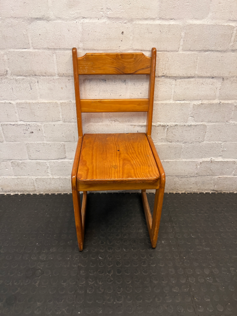 Classic Pine Dining Chair with Sled Base - 2ndhandwarehouse.com
