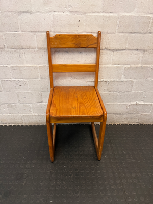 Classic Pine Dining Chair with Sled Base - 2ndhandwarehouse.com