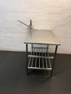 Stainless Steel Prep Table with Integrated Cutter - 2ndhandwarehouse.com