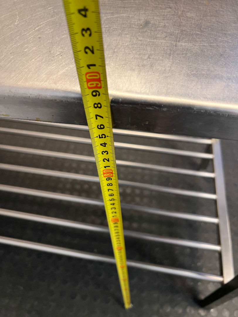 Stainless Steel Prep Table with Integrated Cutter - 2ndhandwarehouse.com