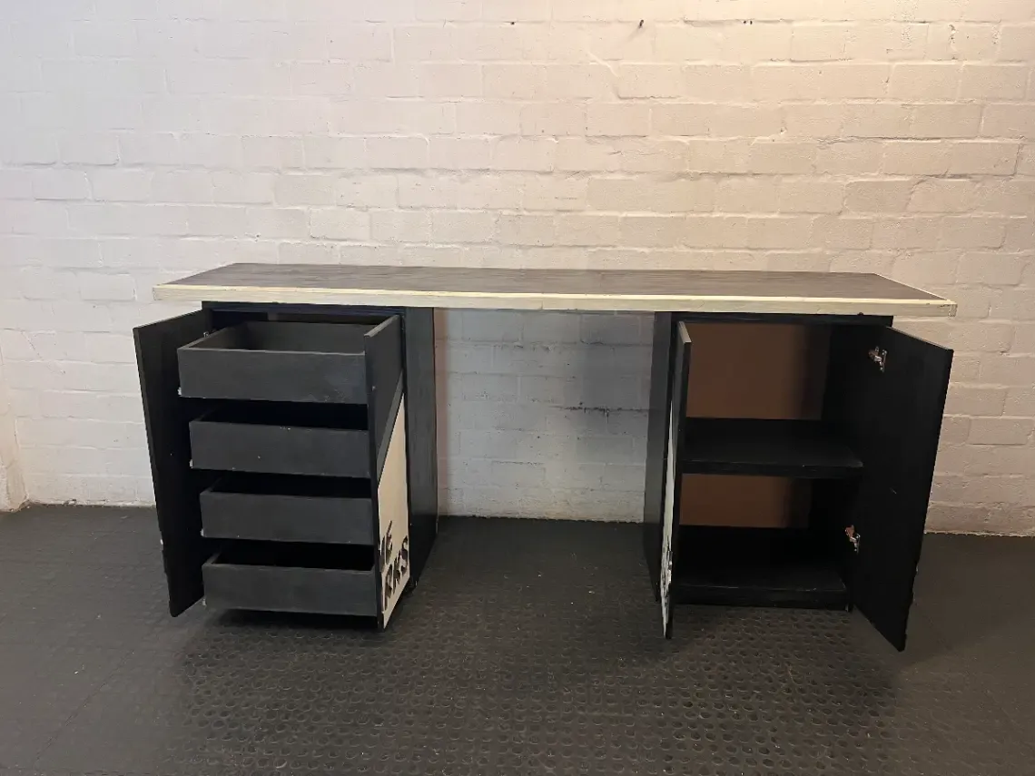 Large Branded The Sharks Pine Wood Bar Counter — Good C - 2ndhandwarehouse.com