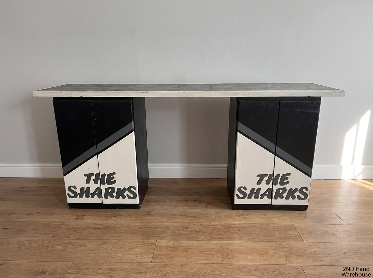 Large Branded The Sharks Pine Wood Bar Counter — Good C
