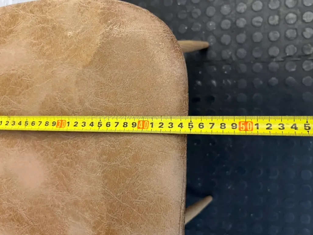 Modern Tan Faux-Leather Dining Chair with Tapered Legs - 2ndhandwarehouse.com