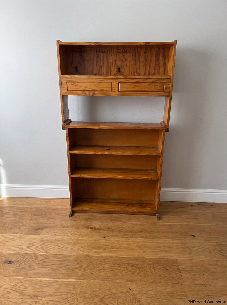 Tiered Wooden Display Cabinet with Open Shelving - 2ndhandwarehouse.com