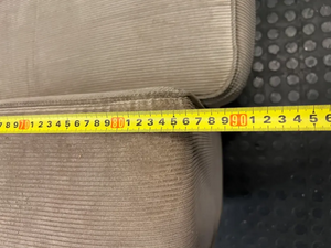 Tan Corduroy Fabric 2 Seater Couch - 2ndhandwarehouse.com