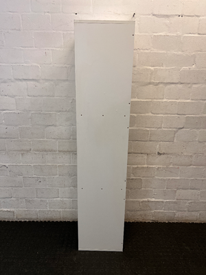 Slim White Three-Tier Floating Back Bookshelf - 2ndhandwarehouse.com
