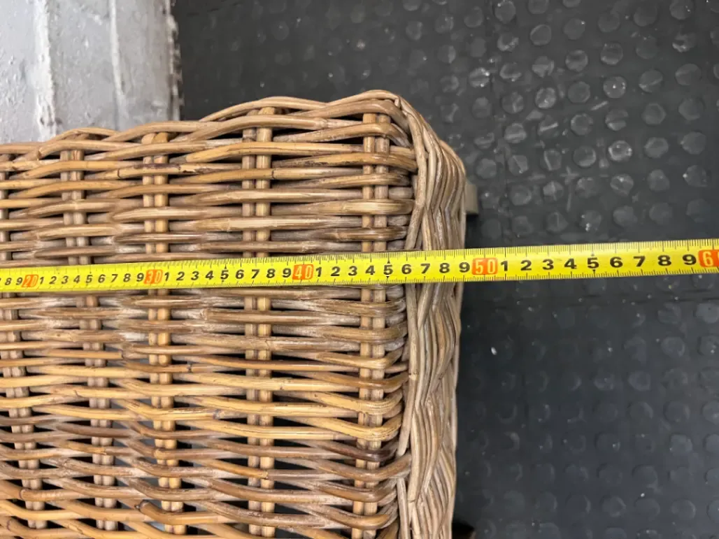 High-Back Woven Rattan Dining Chair — Good Working O - 2ndhandwarehouse.com