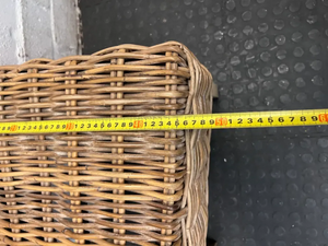 High-Back Woven Rattan Dining Chair — Good Working O - 2ndhandwarehouse.com