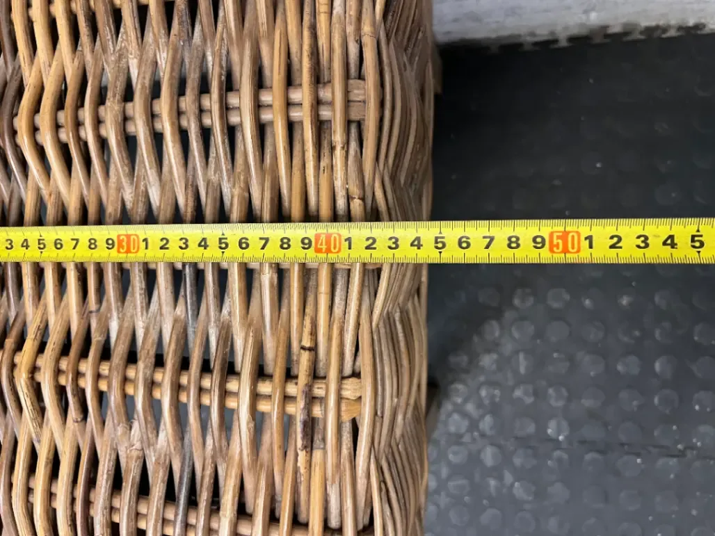 High-Back Woven Rattan Dining Chair — Good Working O - 2ndhandwarehouse.com