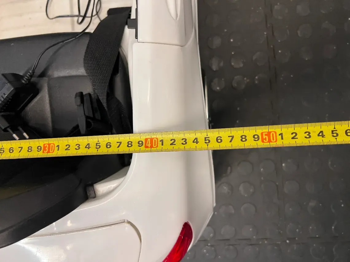White Kiddies Electric Ride-On Car with Charger — Good Working Order - 2ndhandwarehouse.com