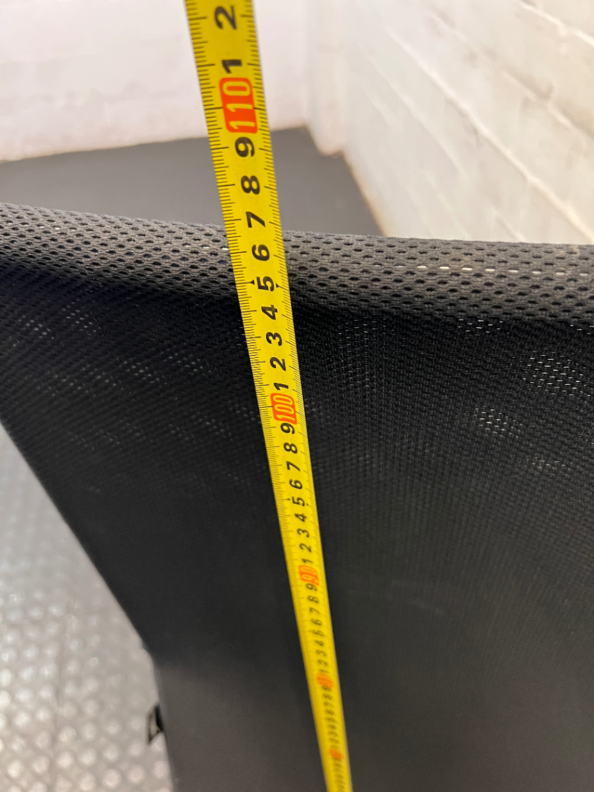 Black Mesh High-Back Swivel Office Chair — Fair Condition with Visible W - 2ndhandwarehouse.com