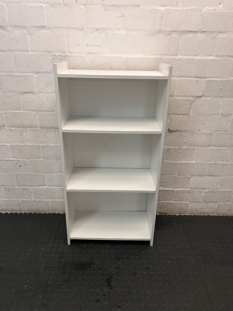 White Three-Shelf Standing Bookcase — Fair Used C - 2ndhandwarehouse.com