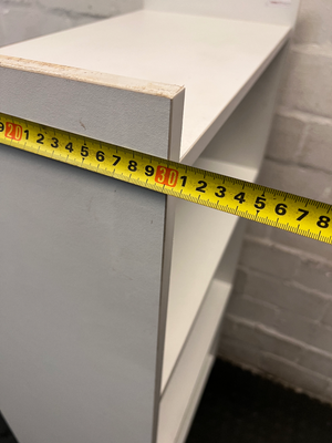 White Three-Shelf Standing Bookcase — Fair Used C - 2ndhandwarehouse.com