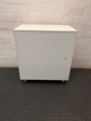 Minimalist White Melamine Storage Cupboard