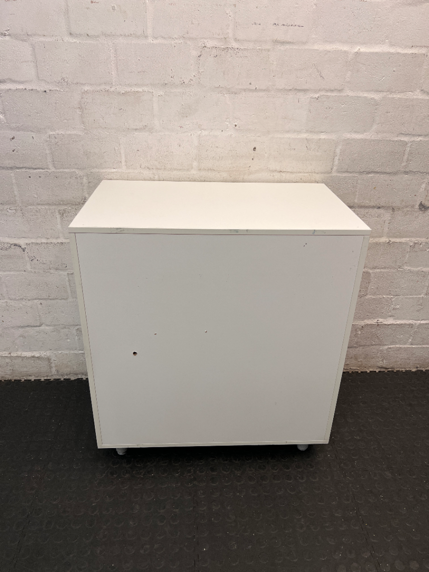 Minimalist White Melamine Storage Cupboard