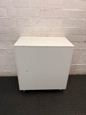 Minimalist White Melamine Storage Cupboard