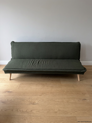 Mr Price Home Dark Green Fabric Sleeper Couch — Very Good Condition