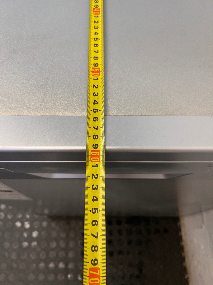 Russell Hobbs Silver Freestanding Dishwasher — Non-Functional with Rust on Front Panel