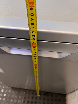 Russell Hobbs Silver Freestanding Dishwasher — Non-Functional with Rust on Front Panel
