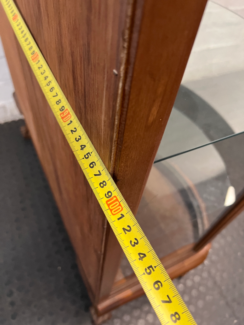 Vintage Ball and Claw Split-Level Display Cabinet — Good Vintage Condition